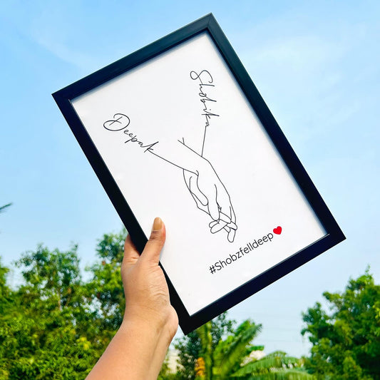 Personalised  Holding Hands Frame