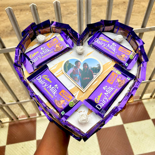 Heart Shaped Dairymilk Bouquet