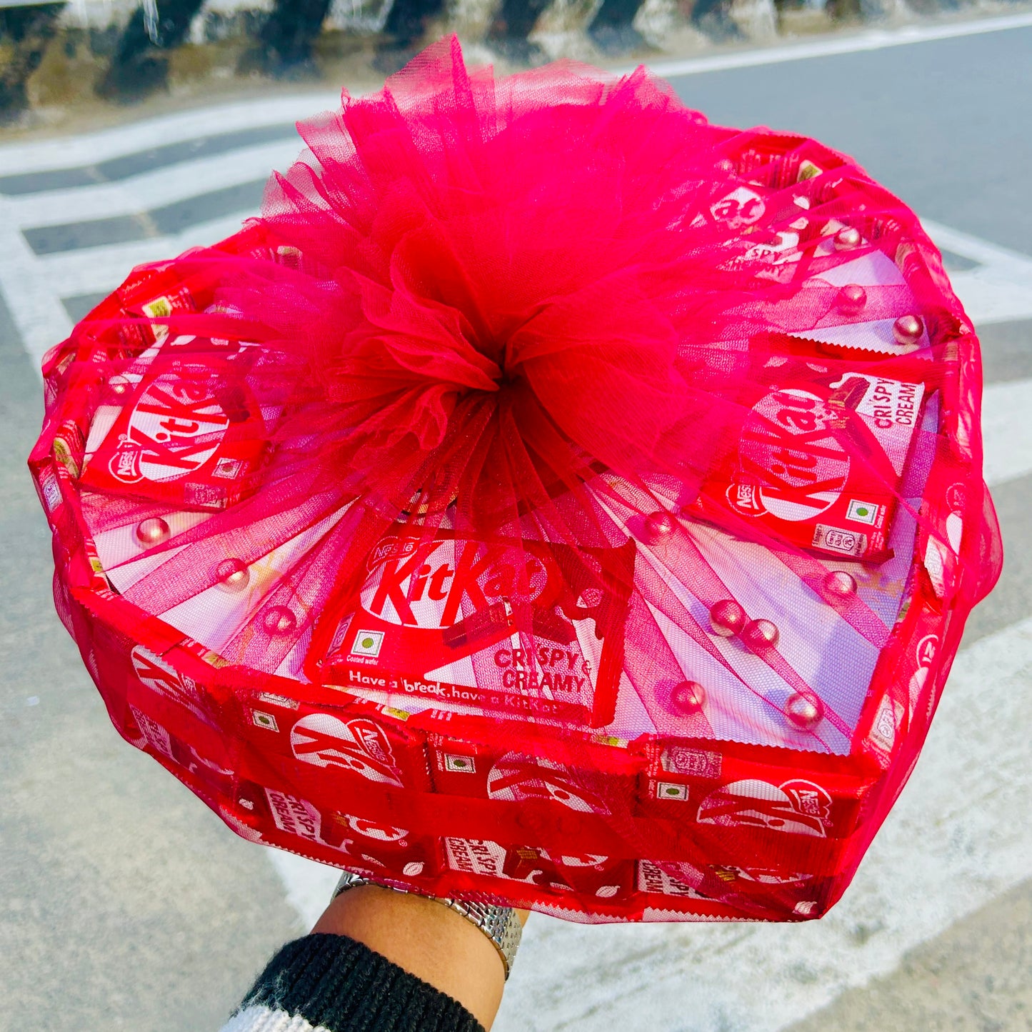 Heart shaped KitKat Bouquet