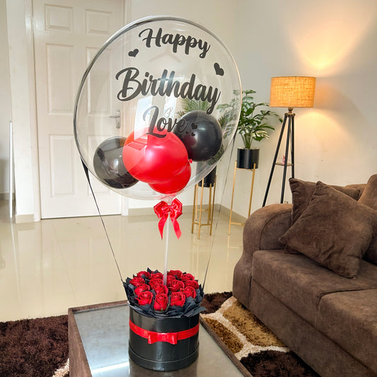 Balloon Bouquet With Roses